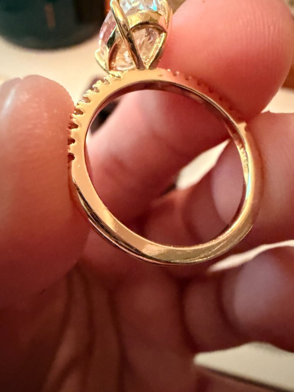 OBJKTS Cherie Ring - Yellow Gold - Size 7 - Picture 3 of 5